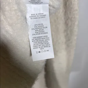 Aerie Womens Soft Off White Turtleneck Sweater Medium thumbnail 3