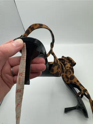Marc Fisher Arzia2 Leopard Print Slingback Kitten Heels Dark Brown Size 5 office thumbnail 8