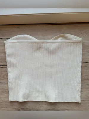 Aritzia Babaton Sculpt Knit White Strapless Sweetheart Neckline Tube Top Large thumbnail 4
