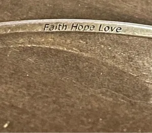 Sterling silver sideways cross bangle bracelet thumbnail 6