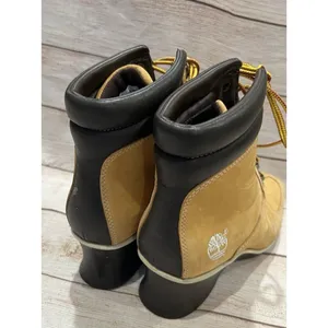 Timberland Women’s Ankle Wedge Premium Wheat Leather Boots Size 7 thumbnail 6