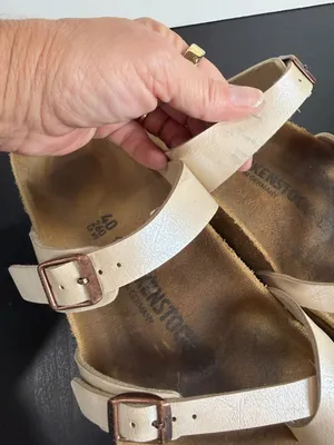 Birkenstock Mayari Sandals Graceful Pearl White Size 40 thumbnail 4