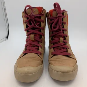 KEEN Elena Tall Lace Leather Winter Boots Tan Red Plaid 1022040 Womens 9‎ thumbnail 3