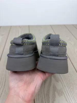 Koolaburra by UGG Women's Burree Platform Slippers US9 Cloud Grey & Green $90 thumbnail 6