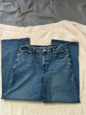 American Eagle Stretch Studded High-Waisted Stovepipe Jean thumbnail 4