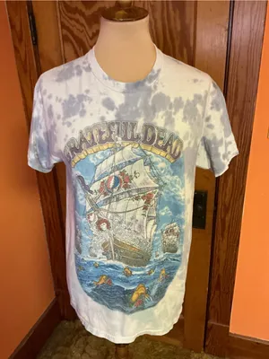 Grateful Dead Ship of Fools Double Sided Tie Dye Junk Food Tee Medium thumbnail 3