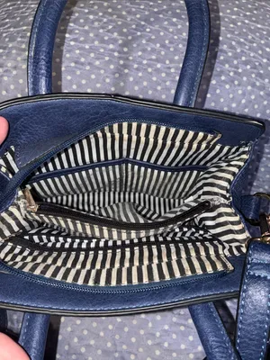 Classic Navy Blue Nautical Top-Handle Crossbody Bag Purse thumbnail 6