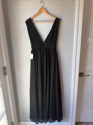 NWT Lulus Elegant Goth Sleeveless Maxi Party Dress thumbnail 4