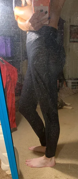 Black Leopard Mesh Victoria’s Secret Leggings thumbnail 4