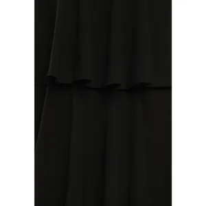 Lulus Amazing Evening Black Tiered Maxi Dress Chiffon Formal Evening Medium NWT thumbnail 5