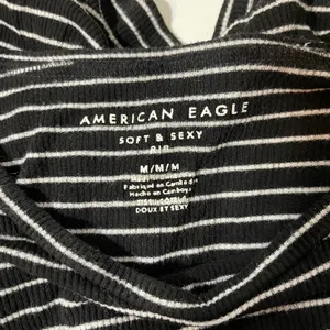 American Eagle Black Soft & Sexy Striped Rib Tee thumbnail 9