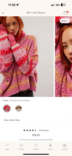 Free People BFF Cuff Pullover thumbnail 2