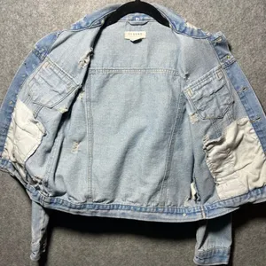 Ci Sono Denim Collection Distressed Trucker Jacket Med Wash Womens Medium thumbnail 3