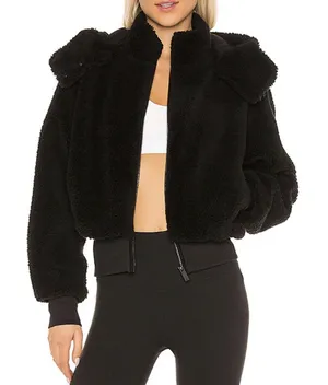 Alo Yoga Foxy Sherpa Jacket Black S thumbnail 1