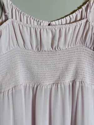 Aritzia Wilfred Genoa Midi Dress Women's Medium Baby Pink Chiffon Formal Wedding thumbnail 13