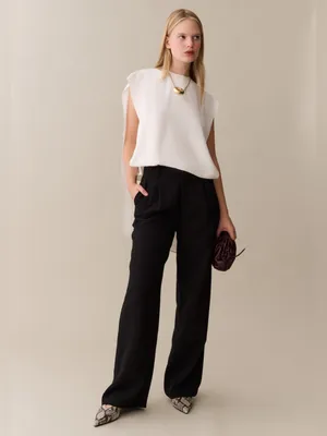 NWT Lianna Silk Top size 4 Few Moda CAARA The Sei white blouse thumbnail 2