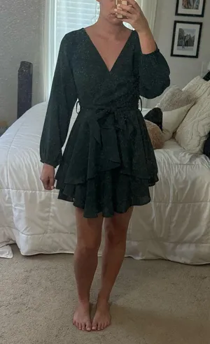 emerald green dress thumbnail 1