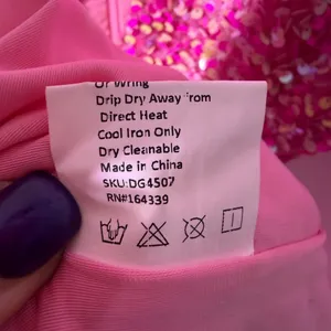 Petal & Pup Kelly Pink Sequin Velvet Mini Dress V Neck Cutout Long Sleeve Small thumbnail 11