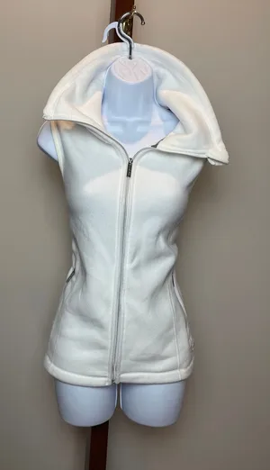 Calvin Klein Performance Vest Size M White Fleece Zip Front New Without Tag thumbnail 1