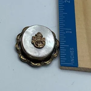 VTG WWII USN( United States Navy) sweetheart locket. Mother of pearl with Anchor thumbnail 6