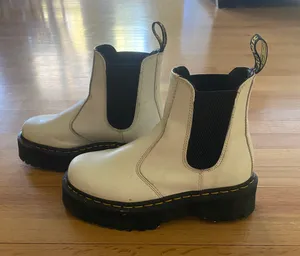 Dr. Martens White Platform Chelsea Boots thumbnail 2
