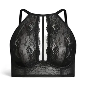 Black Lace Underwire Saskia Fox & Royal Adjustable Bralette S thumbnail 1