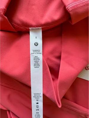 Lululemon Align Pockets High Rise 25” Pale Raspberry Double Lined Size 8 NWT thumbnail 6