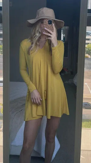small long sleeve dress Yellow thumbnail 2
