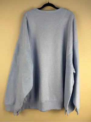 Aerie Très Chic Chenille Oversized Sweatshirt Mixed Media Blue Plus Size XXL NWT thumbnail 7
