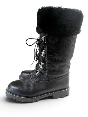 Vintage Sorel Made in Canada Leather Faux Fur Boots thumbnail 1