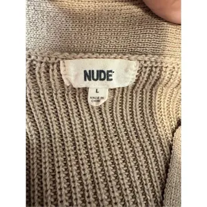 NUDE brown sweater size large Tan thumbnail 4