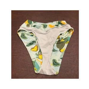 Aerie High Cut Cheeky Blue Green‎ Leaf Bird Bikini Bottom Large Beach Resort thumbnail 3