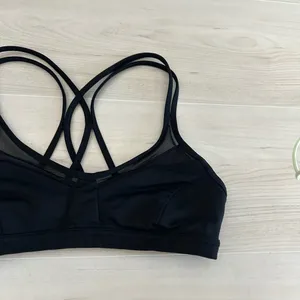 black mesh lululemon strappy bra thumbnail 3