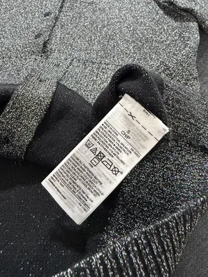 Gap Black Silver Metallic Sparkle Button Front Cardigan thumbnail 5