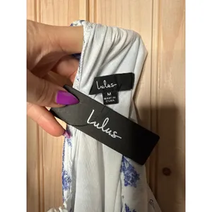 NWT Lulus Float to You White Floral Print Halter Tiered Midi Dress Cruise Size M thumbnail 9