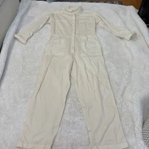 Billabong Womens Keepin It Real Utility Jumpsuit White Cottage Chic Utility Sz M thumbnail 2