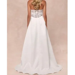 Lulus Lux Bridal NWOT Eternal Gratitude White Floral Embroidered Wedding Dress thumbnail 4