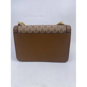 Michael Kors New Medium Logo Allover Brown Coated Canvas Cross Body Bag thumbnail 2