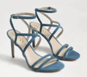 Sam Edelman Women Delanie Heeled Sandals vibrant Wild Indigo blue‎ Size 6.5 thumbnail 1