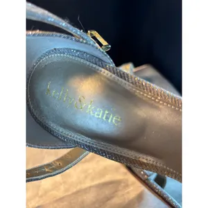 Kelly & Katie Silver Glitter Ankle Strap Heeled Sandals Mid Stiletto Size 8.5 thumbnail 8