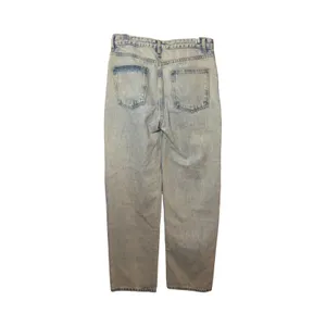 Edikted Asymmetrical Crossover Waist Acid Wash Boyfriend Baggy StraightLeg Jeans thumbnail 3