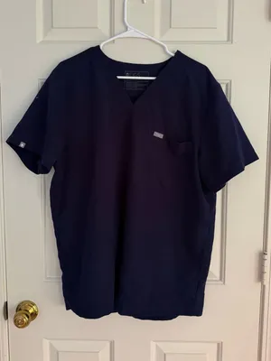 FIGS Navy Scrub Top thumbnail 1