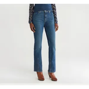 NEW Free People CRVY Starlight Straight Leg Blue Jeans Western Rodeo Sz 24‎ $128 thumbnail 2