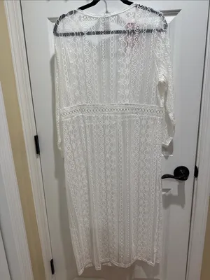 As Rose RichWhite Lace Cover up White Size L thumbnail 6