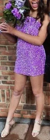 Lulus allison & kelly purple mini cupcake dress thumbnail 3