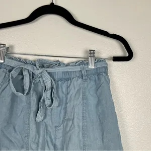 AERIE‎ Chambray Belted Shorts Blue Sz S thumbnail 4