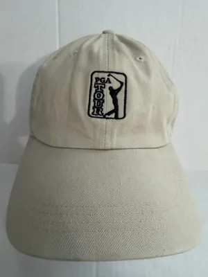 Ahead Vintage PGA TOUR Khaki Baseball Cap with Black Embroidered Logo thumbnail 2