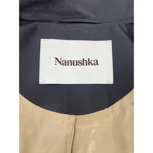 Nanushka Ado Regenerated Leather Biker Jacket‎ Black Espresso XS thumbnail 9