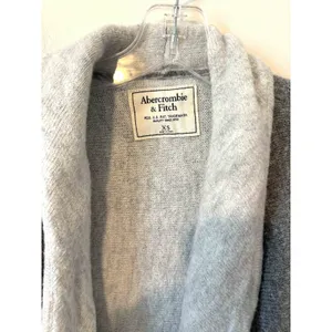 Abercrombie & Fitch Oversized Two Tone Open Front Cardigan Gray Size XS thumbnail 5