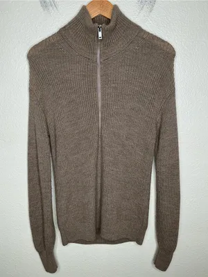 Quince Australian Merino Wool Half Zip Sweater Malted Toffee Extra Small thumbnail 2